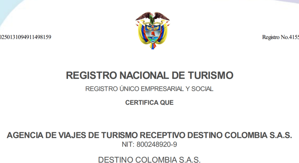REGISTRO NACIONAL DE TURISMO 